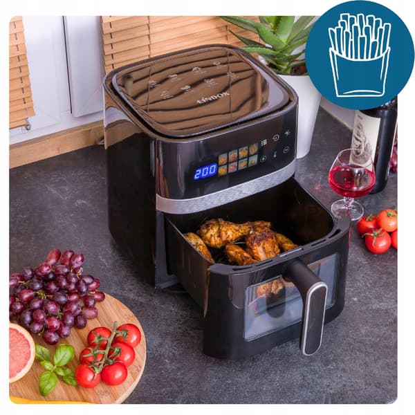 Airfryer 6L/1600W Touchpanel 8 Programmer