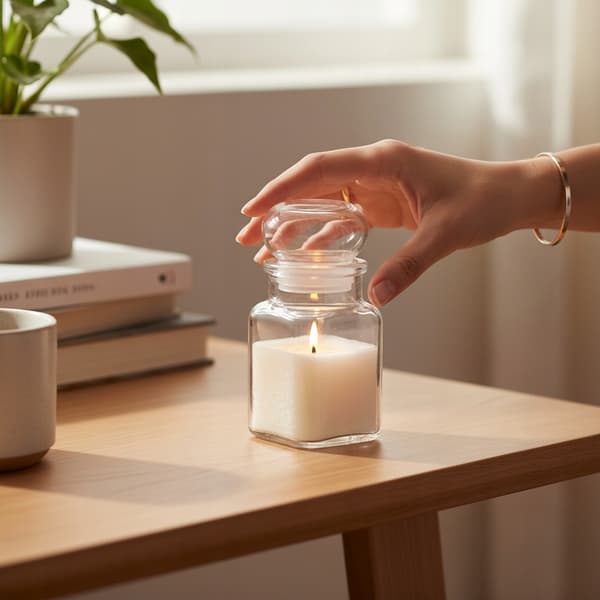 5x Lufttäta burkar för kryddor, presenter, ljus, örter, 150 ml, glaslock