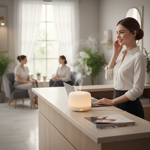 Doftdiffusor luftfuktare aromaterapi natt LED-lampa + fjärrkontroll
