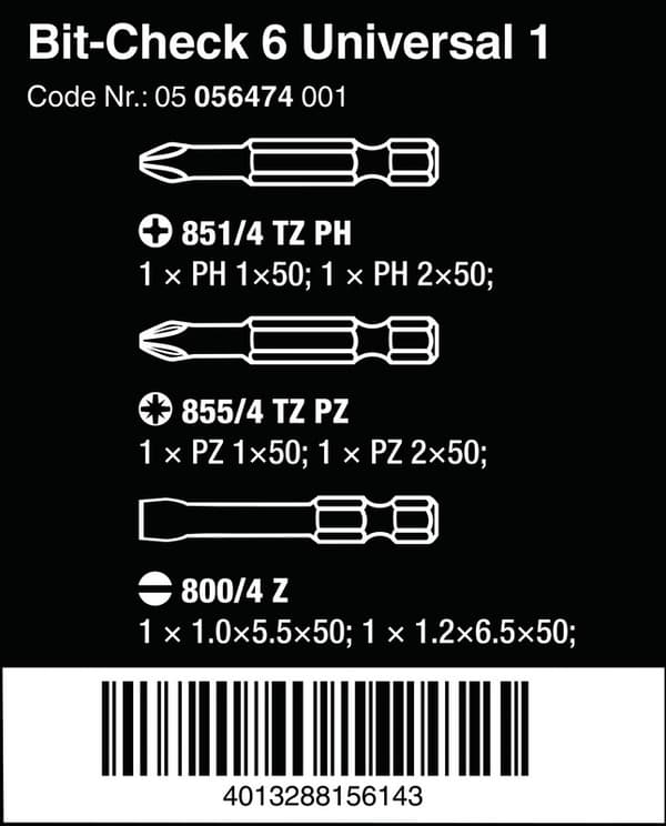 BIT-CHECK 6 YLEISPAKKAUSSETTI 1, 6 OSAA - W05056474001