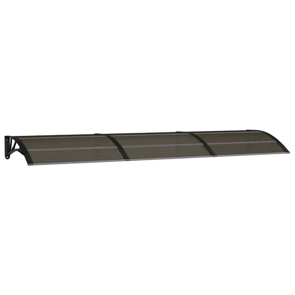 vidaXL Dörrtak svart 300x75 cm polykarbonat
