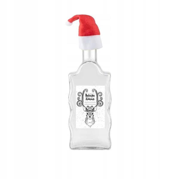 SET 5x WAVE Glasflaska 500ml + etikett + kork Julklapp