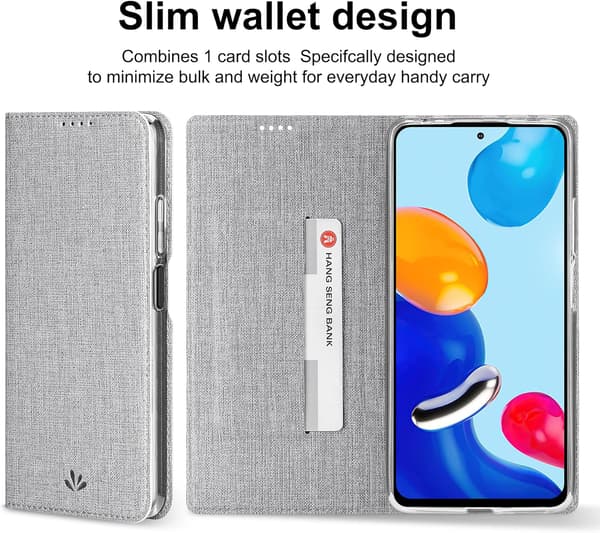 FLIP-ETUUR TIL XIAOMI REDMI NOTE 11 PRO 4G/NOTE 11 PRO 2022 GRÅT