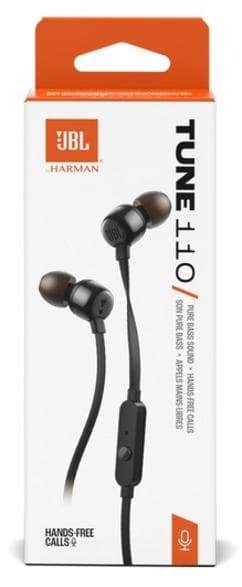JBL Tune 110 In-Ear Hovedtelefoner Sort