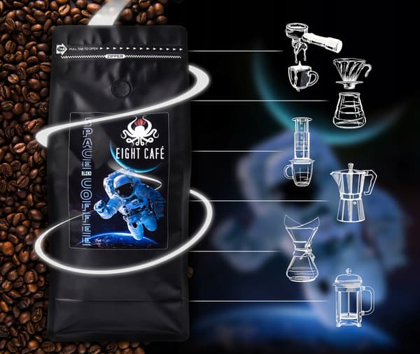 Friskristede kaffebønner Blend Space Coffee 500g til espressomaskine