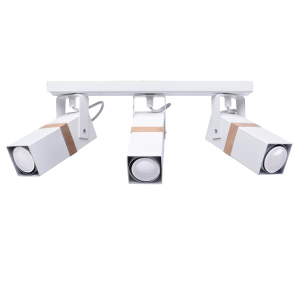 VIDAR 3 GU10 HVID TRÆ MILAGRO MLP5407 SPOTLIGHT