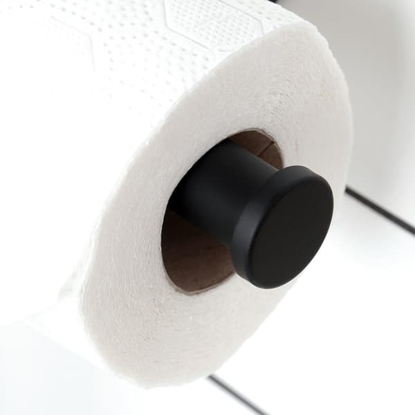 toiletpapirholder i sort stål