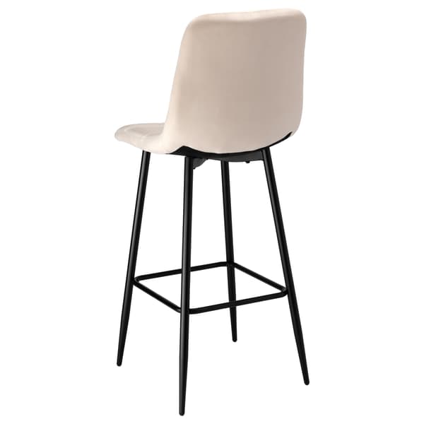 Hamilton beige fløjlsbarstol