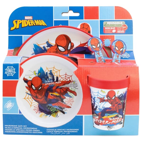 SPIDERMAN BØRNES SKRIDSIKKER SERVICESÆT 5 DELE