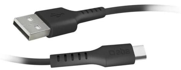 SBS USB-A til USB-C kabel 1,5m sort
