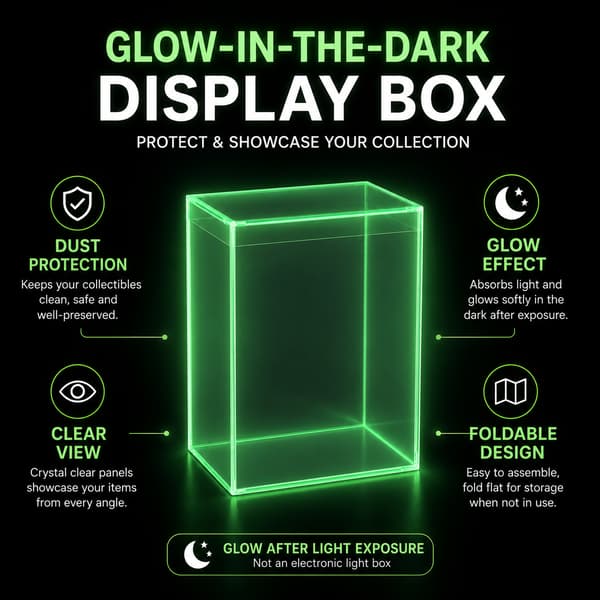 10x Transparent Skyddande Displaylåda för Självlysande Figurer