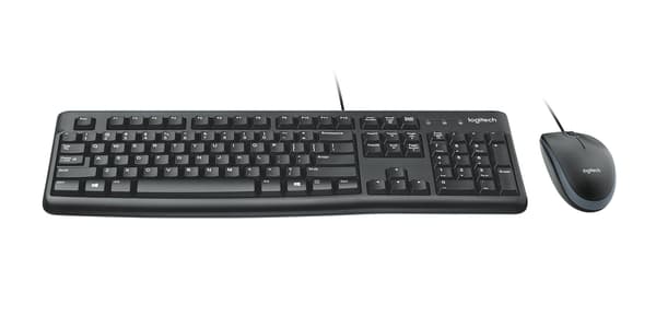 Logitech MK120 USB tastatur- og musesæt, sort, QWERTY