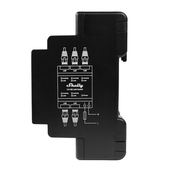 Shelly LAN-switch 5-ports RJ45 Ethernet-switch
