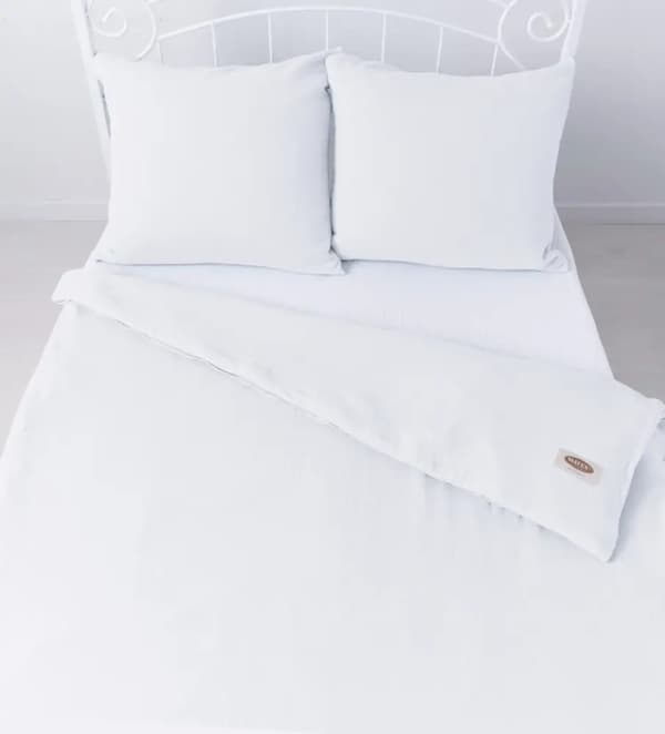 Bomullssängkläderset MUSLIN 160x200 Vit