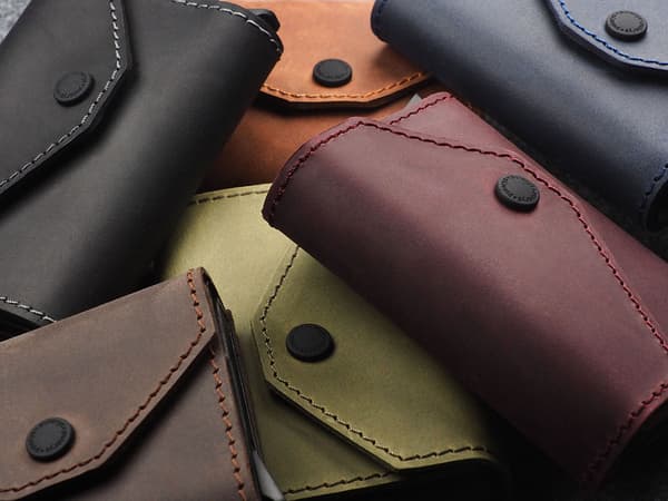 PORTER Go Hunter -vahattu nahkalompakko, musta