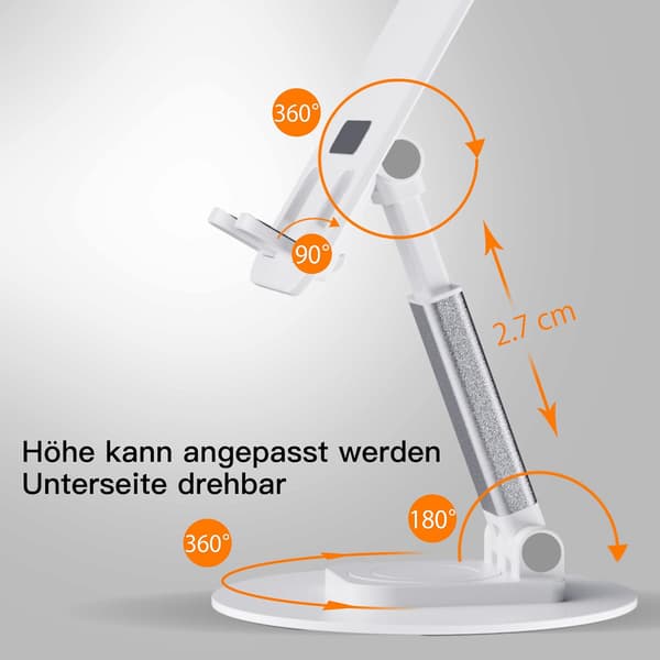 TELEFONSTAND JUSTERBAR FOLDBAR HVID