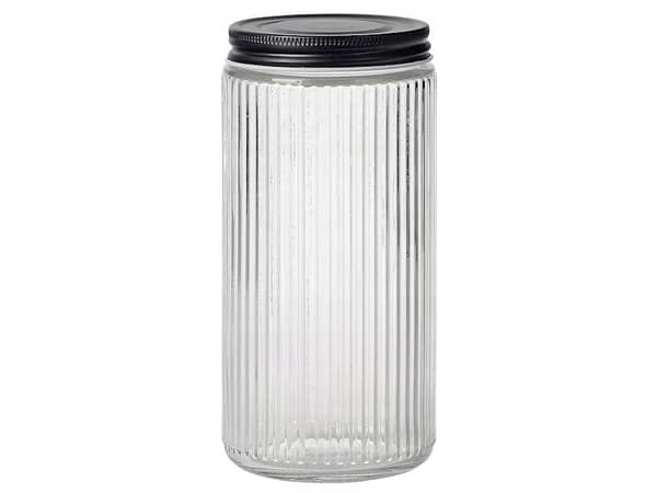 GLAS TIL MADOPBEVARING 1L GLAS GUMMI 19 CM.