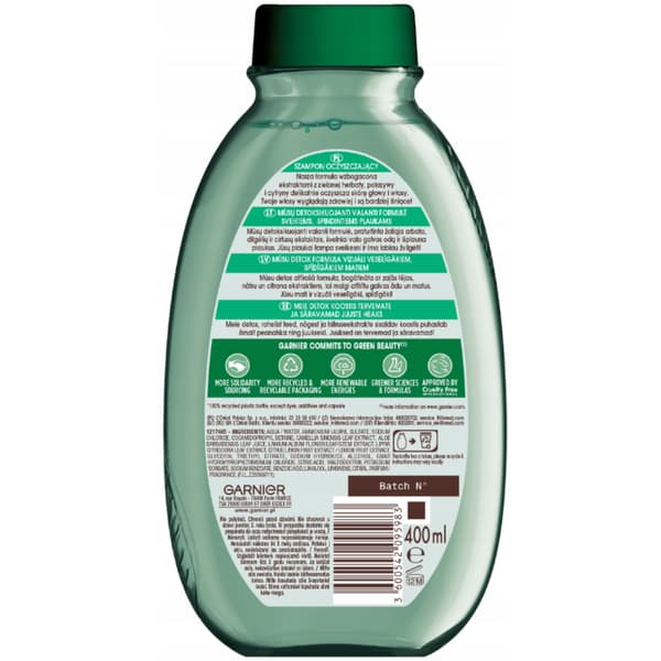 Garnier Botanic Therapy Rensende Shampoo Grøn Te 400ml