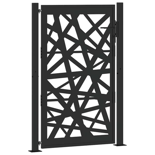 vidaXL havelåge sort 105x155 cm stål lysstruktur
