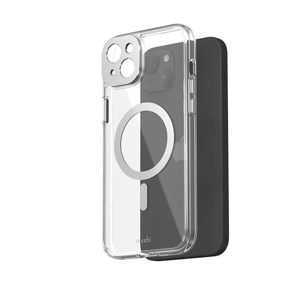 Moshi iGlaze MagSafe - iPhone 15 Plus cover (Luna sølv)
