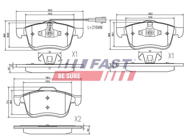 FRAMBROMSBELÄGG FT29157 FAST