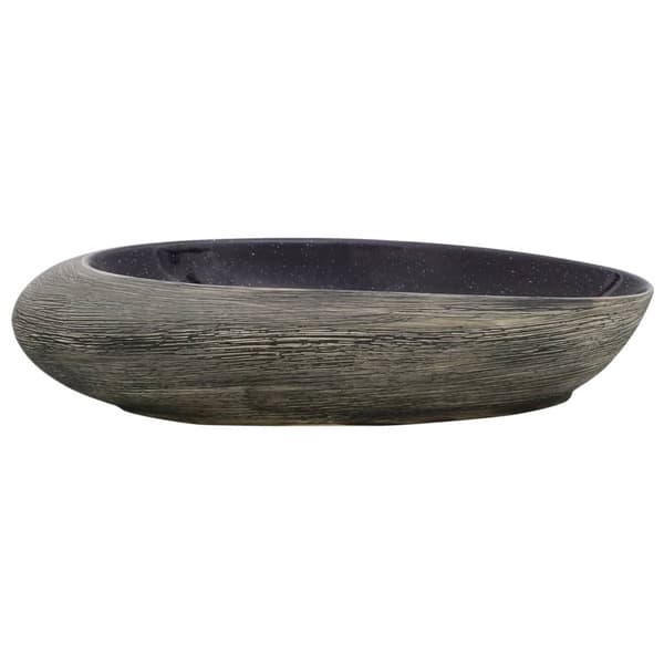 vidaXL bordvask lilla grå oval 59x40x14 cm