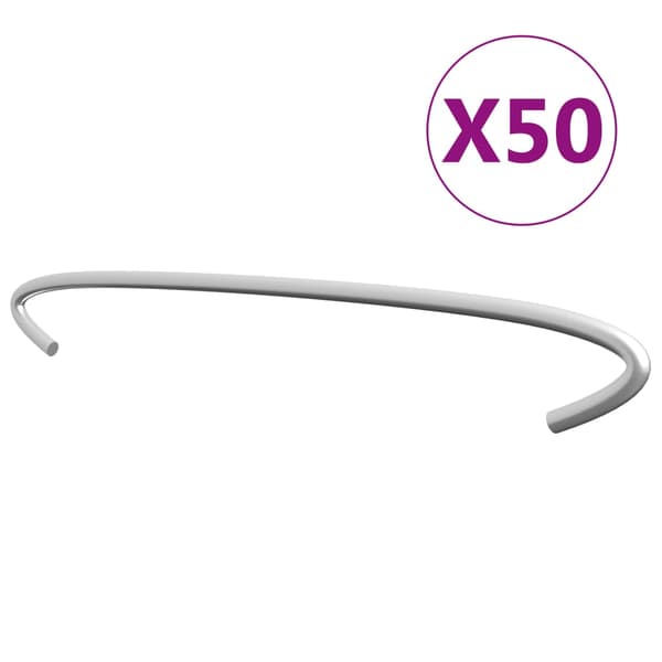 vidaXL Gabionkrokar, 50 st, galvaniserat stål, 40 cm