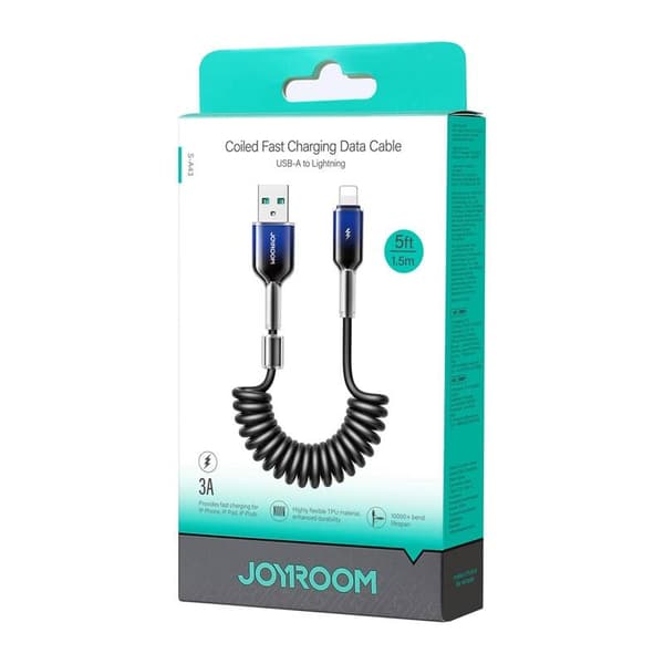 USB-A Lightning Joyroom S-A43 -kaapeli 1,5 m musta