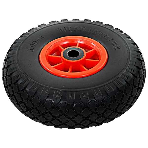 vidaXL transportvognshjul, 2 stk., massive, polyuretan, 3,00-4