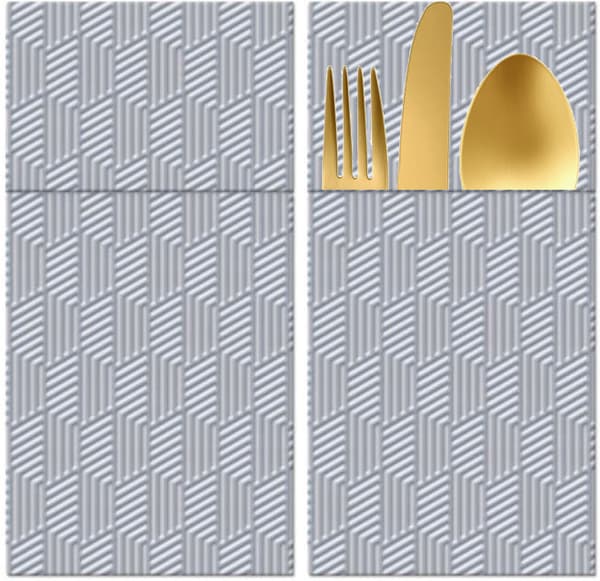 SILVER Bestickservetter Fickor Bröllop 16 st.