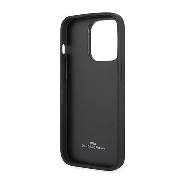 BMW Læder Diamantmønster - iPhone 14 Pro Max Etui (Bordeauxrød)