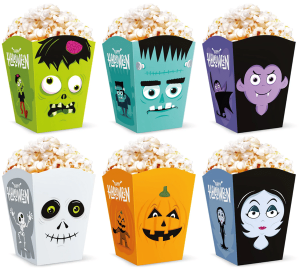 Halloween Monster Popcorn Spandæsker 6 stk.