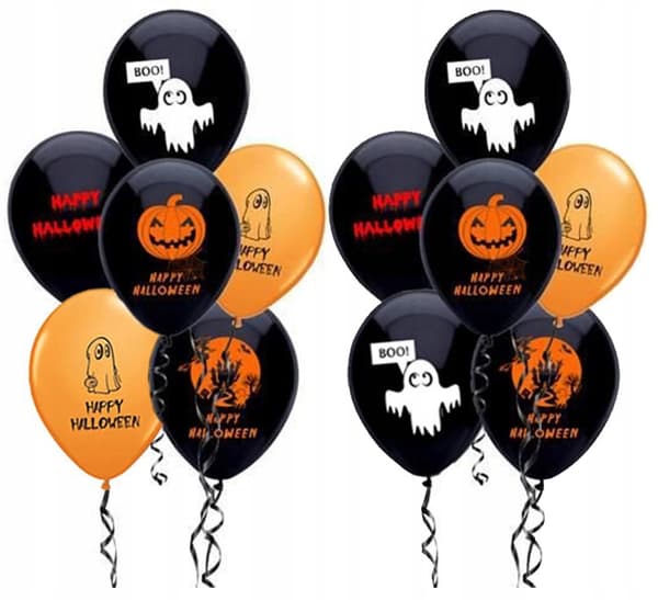 Halloween-setti, ilmapallot, banneri
