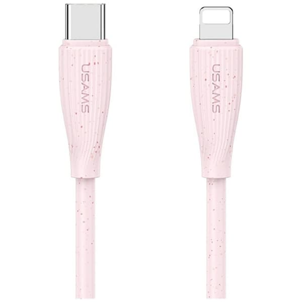 USAMS Green Series SJ717 30W USB-C til Lightning-kabel 1m lyserød