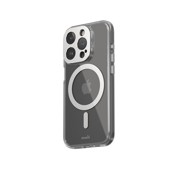 Moshi iGlaze MagSafe - iPhone 15 Pro -kotelo (Luna Silver)
