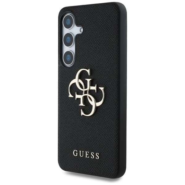 Guess Grained Big 4G Logo Small Classic Logo - Etui til Samsung Galaxy S25 (sort)