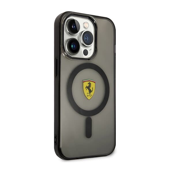 Ferrari Gennemsigtig MagSafe - iPhone 14 Pro Max Etui (Sort)