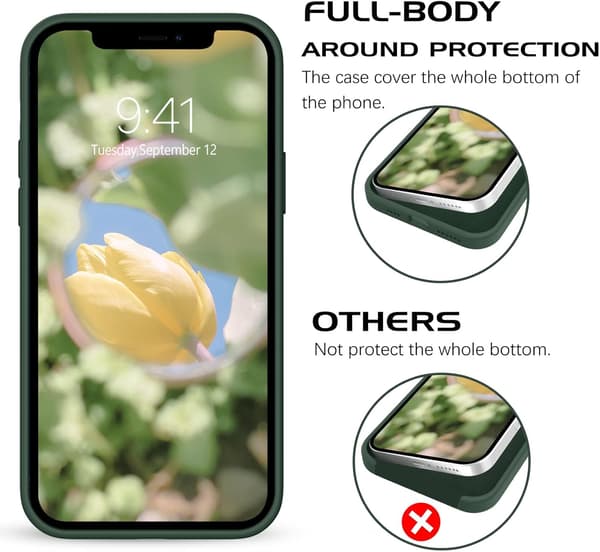 SKAL TILL IPHONE 12 PRO MAX 6,7' GRÖNT SILIKONSTARKT