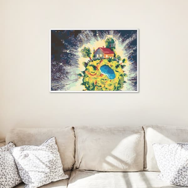 MALING EFTER TAL Billeder til maleri - Den lille prins' planet 50x40 cm