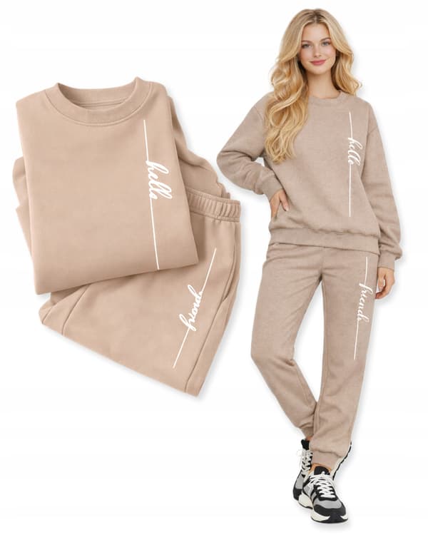 Damträningsöverdrag ungdom varm träningsöverdrag beige