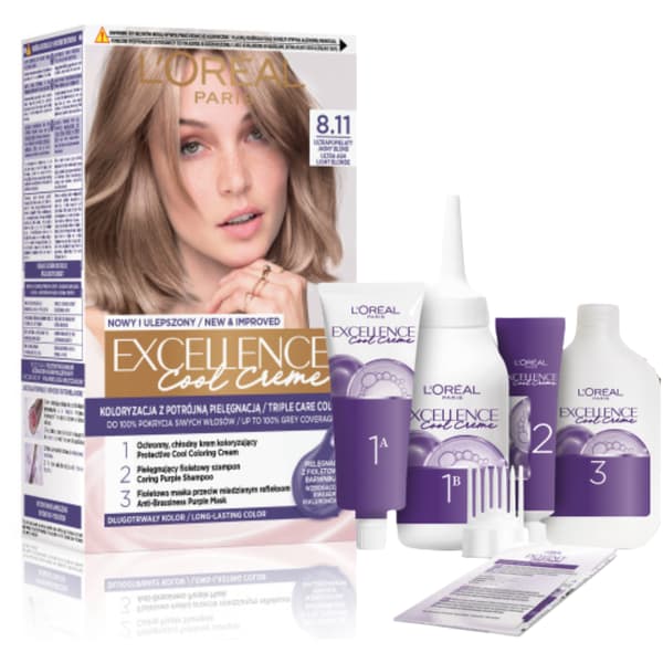 L'Oréal Excellence Cool Hårfarve 8.11 Ultra Aske Lysblond