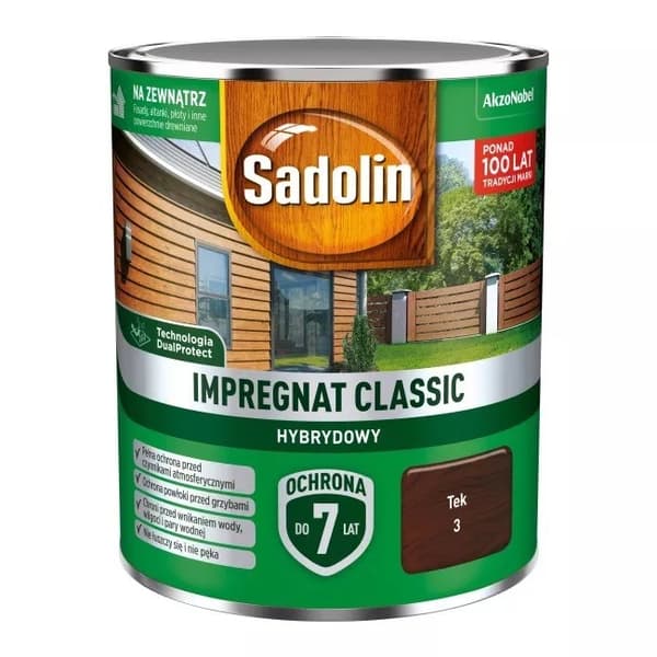 SADOLIN CLASSIC HYBRID IMPRÆGNAT 7 ÅR TEK 0,75 - 5 SAK. TEK 0,7