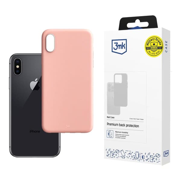 Apple iPhone Xs Max - 3mk Matt Cover i litchi