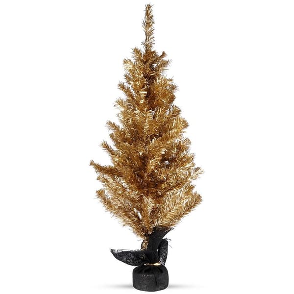 Kunstig juletræ guld 90 cm