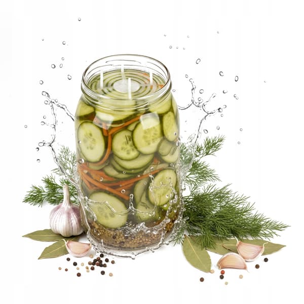 5x TRYKSILER TIL GLAS, MARKEDER, AGURKER OG KÅL