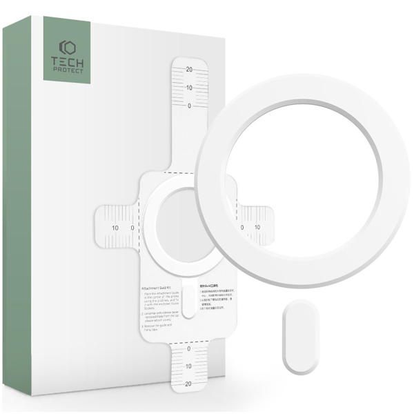 TECH-PROTECT MAGMAT MAGSAFE UNIVERSAL MAGNETISK RING HVID
