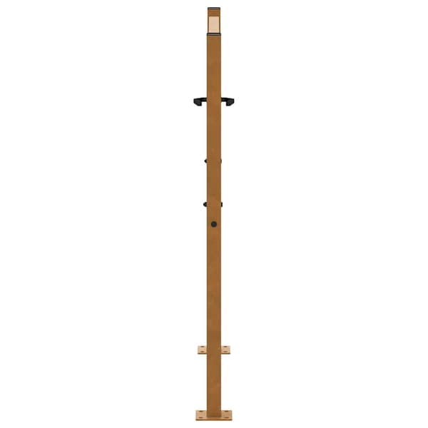 vidaXL havelåge 105x105 cm skinnemønster i rustfrit stål