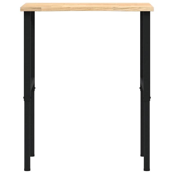 vidaXL arbejdsbord, 80x60x(71,5-98) cm, egetræ