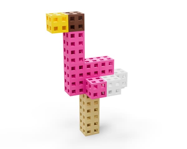 Rakennuspalikkasetti - Meli Cube Pink 50 kpl.