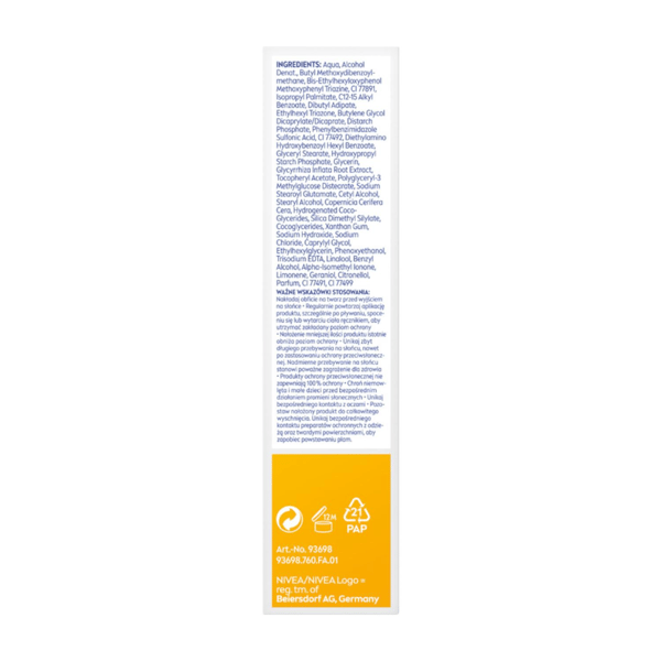 NIVEA SUN UV Face Shine Con SPF50 50 ml